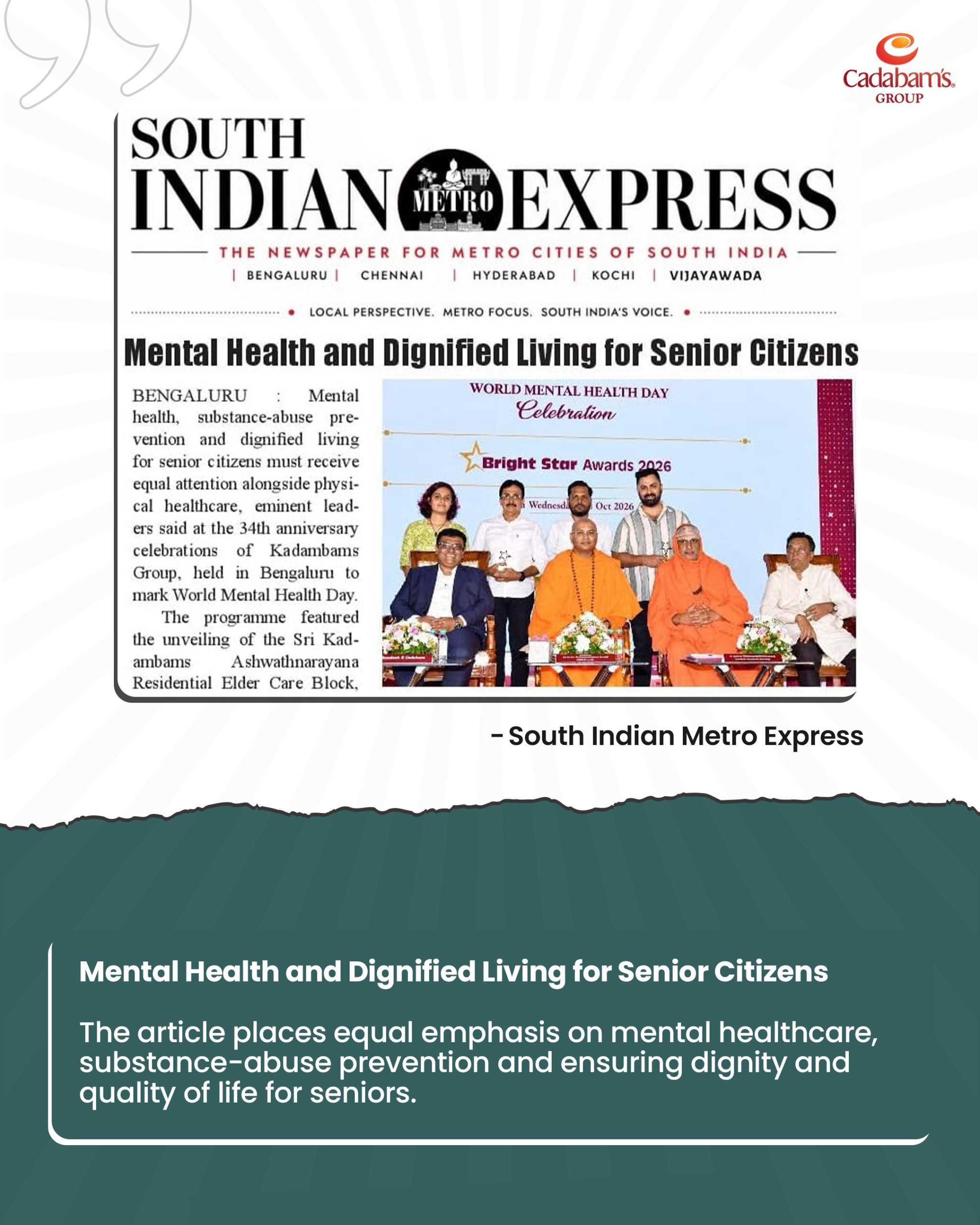 Mental Health and Dignified Living for Senior Citizens